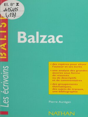 cover image of Balzac